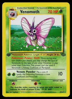 Pokemon Card - Venomoth Jungle 29/64 1st Edition Rare - Image 1