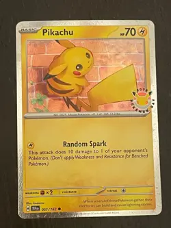 Pikachu (Pokemon Day 2026) 051/162 Rev Holo – Fast Ship – B-Sting Cards - Image 1