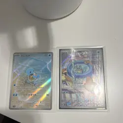 Pokemon TCG Squirtle Holo Alternate Art Lot 2 Cards Japanese & English 2023 - Image 1