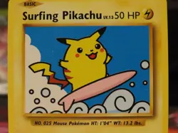 Pokemon Surfing Pikachu XY Evolutions Rare Near Mint Pack Fresh Sleeved Card - Image 2
