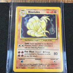 Ninetales 12/102 Holo Base Set Unlimited LP Pokemon Card Vintage WOTC 1999 - Image 1