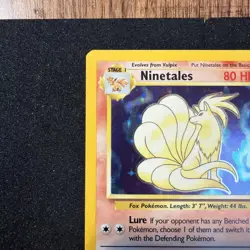Ninetales 12/102 Holo Base Set Unlimited LP Pokemon Card Vintage WOTC 1999 - Image 3