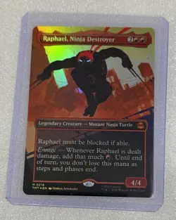 Raphael, Ninja Destroyer (Borderless) MTG TMNT 218 FOIL - Image 2