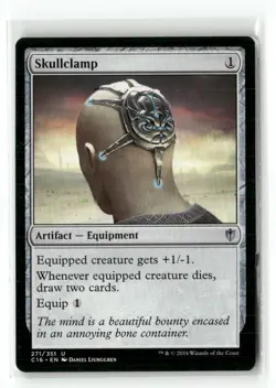 Skullclamp 271 Uncommon Commander 2016 Magic: The Gathering Near Mint - Image 1