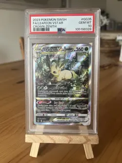 PSA 10 Leafeon VSTAR GG35/GG70 Holo Crown Zenith Card Pokemon Rare GEM MINT - Image 1