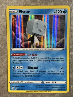 Eiscue 054/192 Pokemon TCG Card Rebel Clash Holo Rare (Near Mint) NM - Image 1