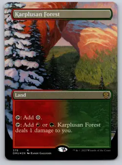 Karplusan Forest (Borderless) 379 Dominaria United Magic: The Gathering Foil NM - Image 1