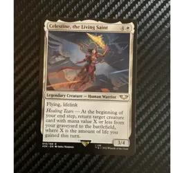 Magic: The Gathering Celestine the Living Saint Rare White Legendary Warhammer … - Image 1
