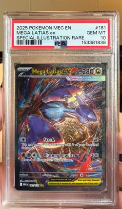Mega Latias EX 181/132 MEG EN Special Illustration Rare SIR PSA 10 Pokemon - Image 1