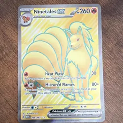 Pokemon Ninetales ex Ultra Rare Holo 186/165 Scarlet & Violet 151 260 HP - Image 2