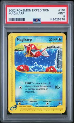2002 POKEMON EXPEDITION #118 MAGIKARP PSA 9 - Image 1