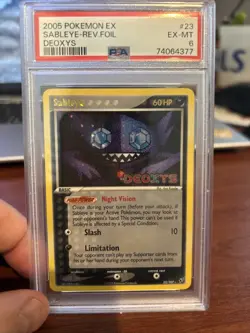 Pokemon Sableye EX Deoxys Reverse Holo Rare #23 PSA 6 - Image 1