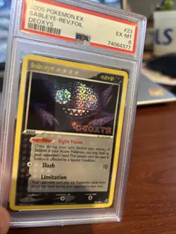 Pokemon Sableye EX Deoxys Reverse Holo Rare #23 PSA 6 - Image 2