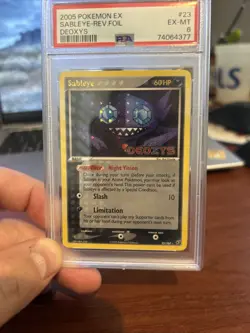 Pokemon Sableye EX Deoxys Reverse Holo Rare #23 PSA 6 - Image 3