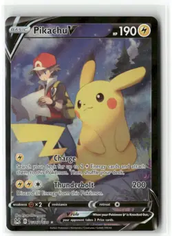 Pokemon TCG Lost Origin Trainer Gallery #TG16/TG30 Pikachu V Ultra Rare - Image 1