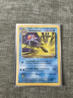 Pokemon TCG Tentacruel Fossil 44/62 60 HP Stage 1 Jellyfish Regular 1999 EN - Image 1