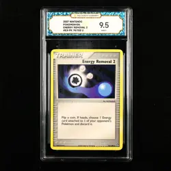 TQG 9.5 Mint+ 2007 Pokemon ENG Energy Removal #2 #EX-PK 74/108 U - Image 1