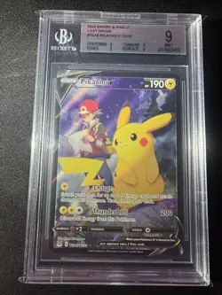 Pikachu V TG16/TG30 Swsh11: Pokemon Lost Origin Trainer Gallery Holo BGS 9 Mint - Image 1