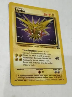 Zapdos 30/62 - Fossil - Rare - Vintage 1999 Pokemon Card - Image 4