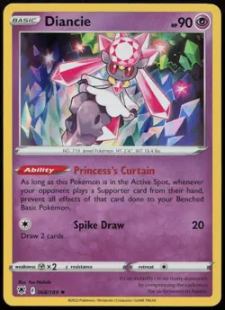 Diancie 068/189 NM Astral Radiance Rare Holo Pokemon - Image 1