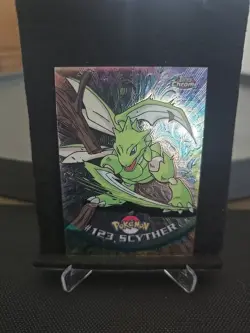Vintage Rare 2000 Topps Chrome Pokemon #123 Scyther Chrome LP !!! - Image 1