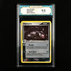 TQG 9.5 Mint+ 2007 Pokemon ENG Mightyena #EX-PK 18/108 R - Image 1