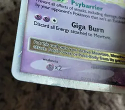 Pokemon TCG Mewtwo LV.X DP28 Black Star Promo Holo MP - Image 2