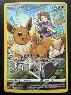 Pokemon Eevee Ultra Rare TG11/TG30 Brilliant Stars Trainer Gallery (LP) - Image 1