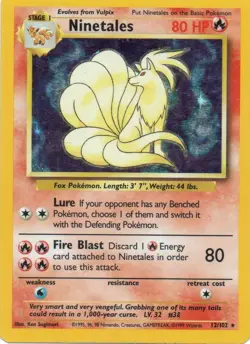 Pokemon: Base Set: Holofoil Ninetales: Lightly Played Condition - Image 1