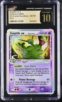 Pokemon Sceptile ex EX Crystal Guardians Holo Ultra Rare #96 CGC 10 PRISTINE - Image 1