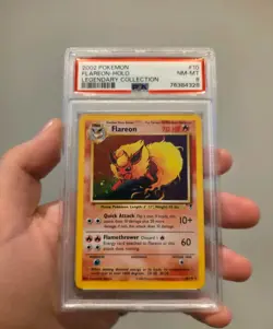 Pokemon Legendary Collection | Flareon Holo Rare 10/110 | PSA 8 - Image 1