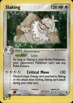 (SWIRL) SLAKING 12/109 HOLO RARE RUBY & SAPPHIRE POKEMON HOLO LP - Image 1