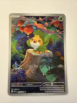 Sewaddle 087/086 Illustration Rare 2025 Pokemon White Flare English NM+ - Image 1