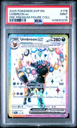 2025 Pokemon Svp En-Sv Black Star Promo #176 Umbreon Ex Premium Fig Coll PSA 9 - Image 1