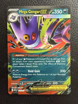 Pokemon TCG Ascended Heroes Mega Gengar ex Double Rare 125/217 NM Mint - Image 1
