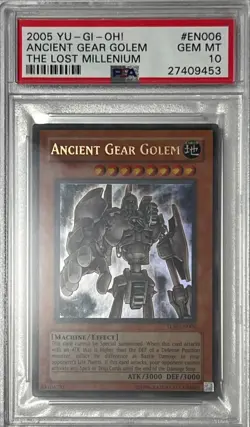 Yu-Gi-Oh! PSA 10 GEM-MT 'Ancient Gear Golem' TLM-EN006 ~ULTRA RARE~ VERY LOW POP - Image 2
