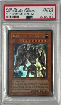 Yu-Gi-Oh! PSA 10 GEM-MT 'Ancient Gear Golem' TLM-EN006 ~ULTRA RARE~ VERY LOW POP - Image 3