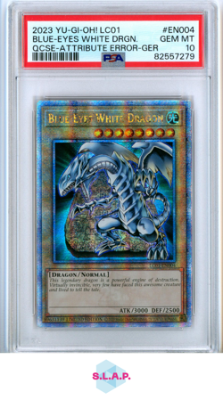BLUE EYES WHITE DRAGON YUGIOH EN004 2023 LEGENDARY COLL 25TH ANN. ED HOLO PSA 10 - Image 1
