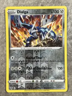 Dialga 121/185 Pokemon TCG Card Vivid Voltage Reverse Holo Rare (Near Mint) NM - Image 1