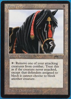 Ebony Horse Arabian Nights NM Artifact Rare MAGIC MTG CARD (ID# 501533) ABUGames - Image 1