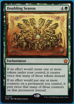 Doubling Season Foundations NM Green Mythic Rare MTG CARD (ID# 501532) ABUGames - Image 1