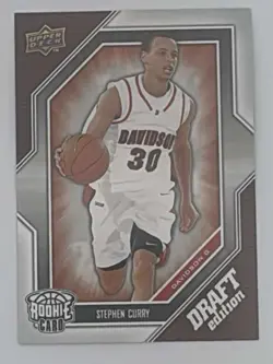 Upper Deck Draft Edition 2009-10 Stephen Curry Rookie #34 Davidson Basketball - Image 1