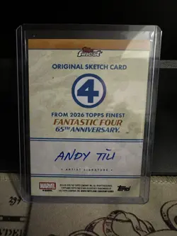 Topps Finest 2026 Fantastic Four Ant-Man Original Sketch Card 1/1 Andy Tili auto - Image 2