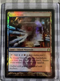 MTG FOIL Steam Vents – Return to Ravnica Card # 247/274 Unplayed NM Or Better - Image 1