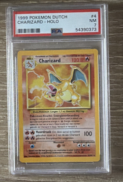 Pokemon Charizard Holo Base Set Card 4/102 1999 DUTCH PSA 7 - Image 1