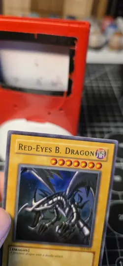 Yu-Gi-Oh! TCG Red-Eyes Black Dragon Holo Rare Card SDJ-001 Vintage 1996 - Image 3