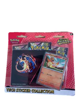 Pokemon Mega Evolution Ascended Heroes Promo Charmander Foil Card w/ Stickers - Image 1