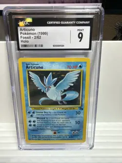 Pokemon TCG Articuno Fossil Holo Unlimited Rare Card 2/62 CGC Mint 9 - Image 1