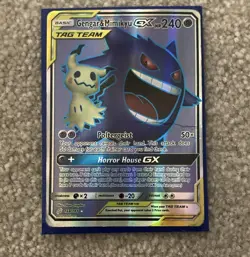 Pokemon Gengar & Mimikyu GX Ultra Rare Foil Card Team Up 163/181 TAG TEAM - Image 1