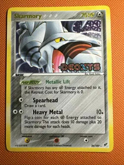 Skarmory 26/107 Stamped Reverse Holo Card - Pokemon EX Deoxys NM - Image 1